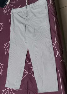 Men Light Grey Striped Pajama
