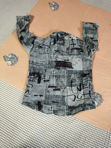 Abstract Print Full Sleeve Shirt