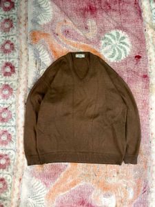 Brown V-Neck Sweater