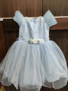 Adorable Blue Dress &amp; Cape Set