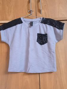 Crop Top With Sequence Work