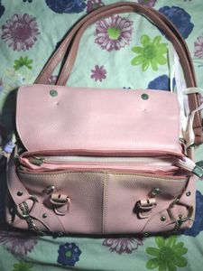 Cute Pink Satchel Bag with Charms