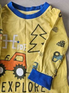 Kids Yellow Truck Pajama Set