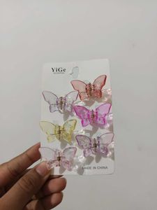 Butterfly Hair Clips Set