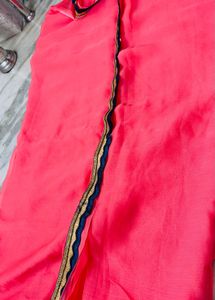 Stunning Pink Saree with Embroidered Blouse