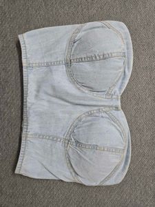 Denim Bustier Top