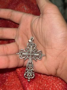 Ornate Cross Pendant Necklace Charm