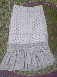 Sparkling White Ethnic Skirt