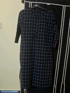 pure cotton black kurta tops