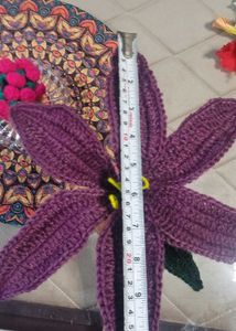 Handmade Crochet Purple Lily Flower