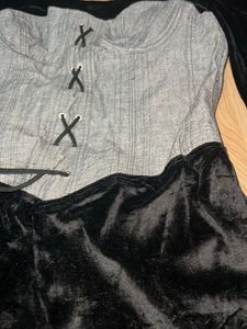 Velvet Corset Mini Dress