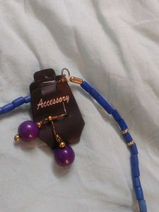 Boho Beaded Necklace and Earrings Set