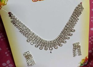 Party Wear white stone Necklace