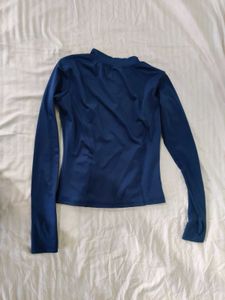 Blue Zip-Up Track Jacket