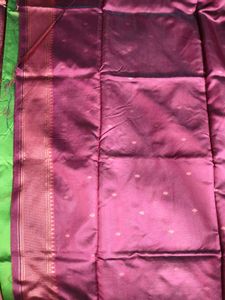Elegant Green &amp; Maroon Paisley Saree