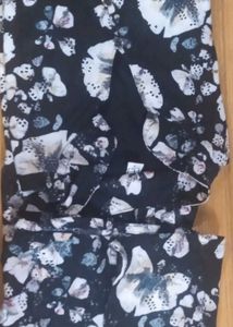 Black Floral Print Maxi