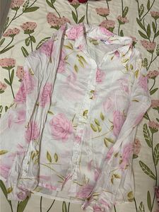 pretty pure cotton flower print shirt