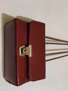 Chic Burgundy Holographic Clutch
