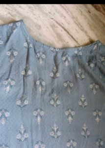 Elegant Blue Kurta with Embellishments