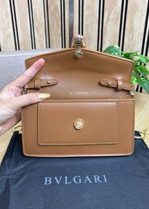 Bvlgari Brown Leather Shoulder Bag