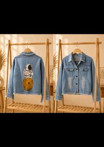 Astronaut Denim hand-painted Jacket
