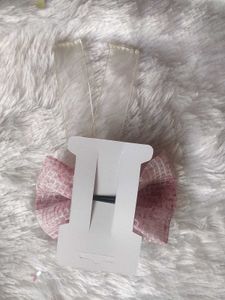 Pink Pearl Hair Bow Clip