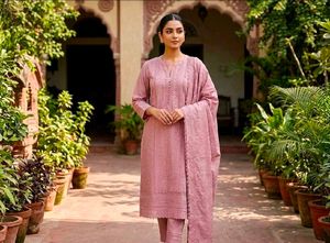 Elegant Pink Kurta Set with Dupatta