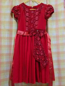 Tailor Stitched Red Dress