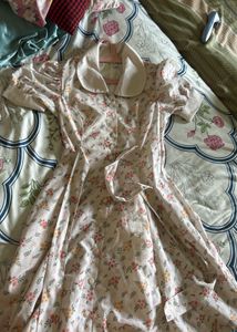 Floral Print Puff Sleeve Dress