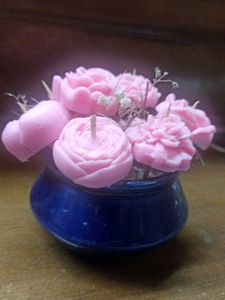 Set of Pink Rose decoration Candle