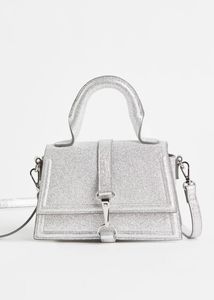H&M Silver Glitter Mini Handbag