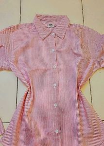 striped pink shirt
