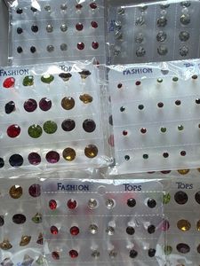 Multi-Color Stud Earrings  ( set of 8)