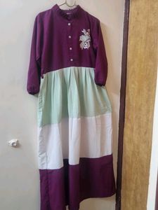 Korean Embroidery Maxi Dress