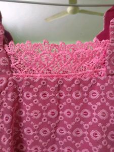 Elegant Pink Chikankari Kurta Set