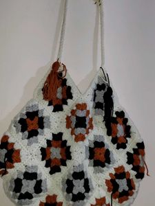 Boho Granny Square Crochet Bag