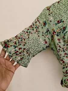 Floral Wrap Top