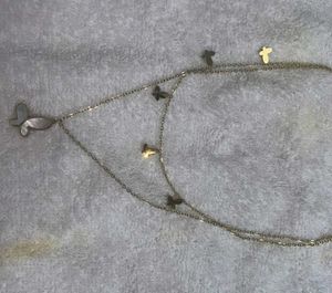 Golden Layered Stainless Steel Butterfly Necklace