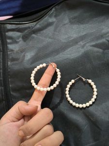 Elegant Pearl Hoop Earrings and plan