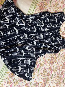 Navy Blue Crop Top