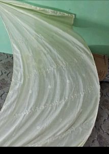 Elegant Embroidered Chiffon Scarf