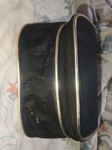 Black Cosmetic Pouch with Zipper