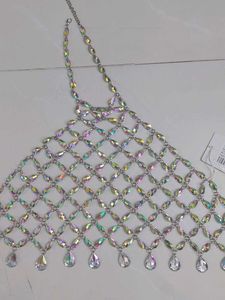 NEWME beads halterneck bodychain top with tag