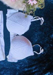 Lace Bra &amp; High Waist Briefs Set