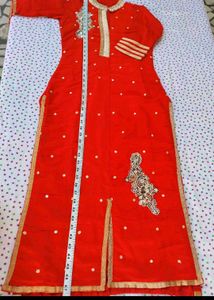 orange 🧡 Kurta with Gold Embellishments