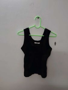 Classic Black Ribbed Tank Top