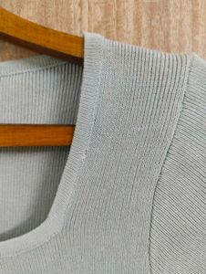 Baby Blue Ribbed Knit Top 🩵💙🩵💙