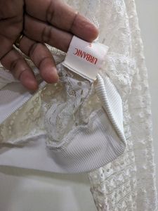 🤍 PRETTY WHITE LACE WRAP TOP 🤍