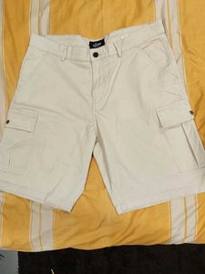 Men's Beige Cargo Shorts