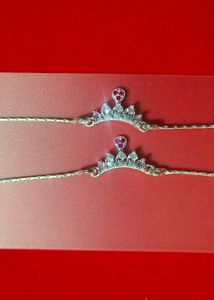 Delicate Anklets with Crystal Accents pure silver